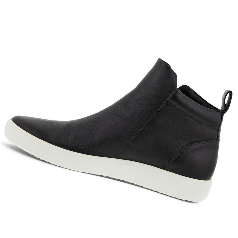 Dámské Tenisky Ecco Soft 7 Perforated Ankle Černé | CZ 237PJJ